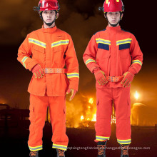 Tejido de traje de rescate de emergencia de fuego aramid rojo